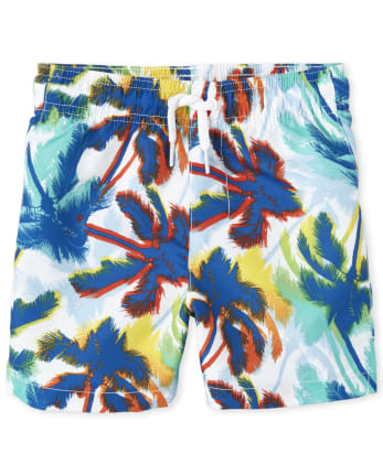 Baby And Toddler Boys Palm Tree Print Swim Trunks | The Children's Place