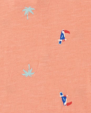 Polo de punto a juego con estampado para bebés y niños pequeños