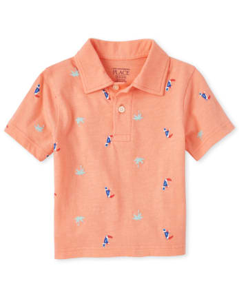 Polo de punto a juego con estampado para bebés y niños pequeños