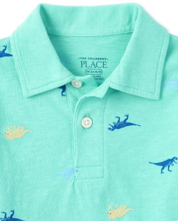 Baby And Toddler Boys Print Matching Jersey Polo
