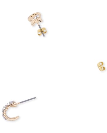 Girls Gold Bunny Earrings 9-Pack