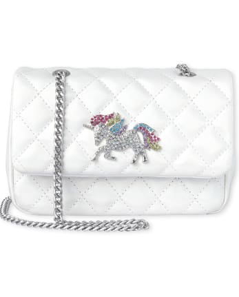 Bolso Niña Acolchado Unicornio Rhinestud