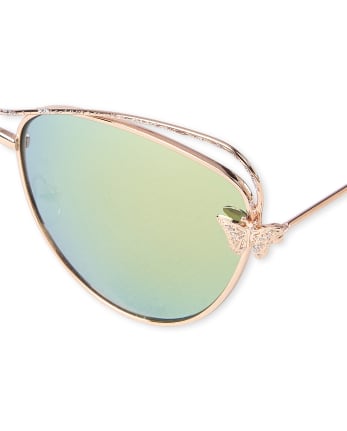 Girls Glitter Butterfly Sunglasses