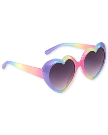 Toddler Girls Rainbow Heart Sunglasses