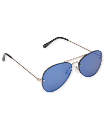 Boys Frameless Aviator Sunglasses