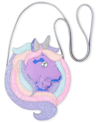 Girls Holographic Glitter Unicorn Bag