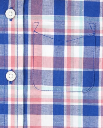 Baby And Toddler Boys Dad And Me Plaid Poplin Matching Button Up Shirt