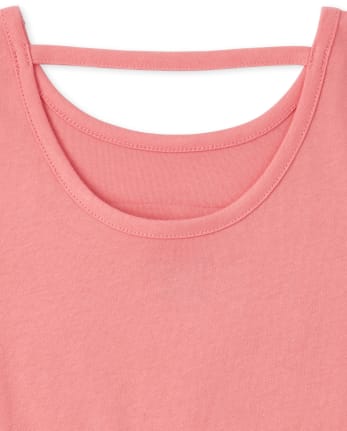 Girls Lenticular Pandacorn Donut Cut Out Top
