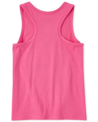 Girls Mix And Match Sleeveless Glitter Graphic Racerback Tank Top | The ...