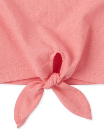 Girls Mix And Match Glitter Tie Front Top