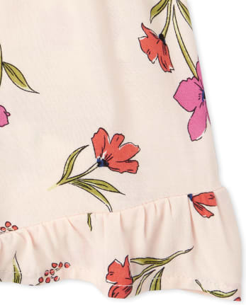 Girls Floral Off Shoulder Romper