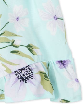Girls Floral Off Shoulder Romper