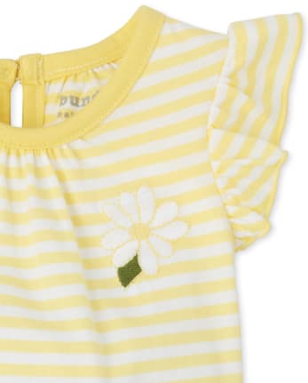 Baby Girls Floral Ruffle Romper 2-Pack