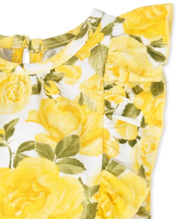 Baby Girls Floral Ruffle Romper 2-Pack