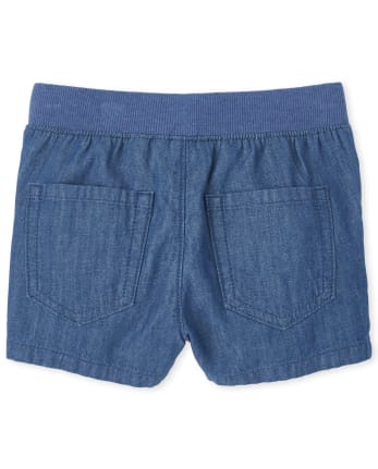 Girls Denim Pull On Shorts