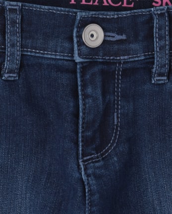 Shorts de mezclilla con puños enrollados para niñas