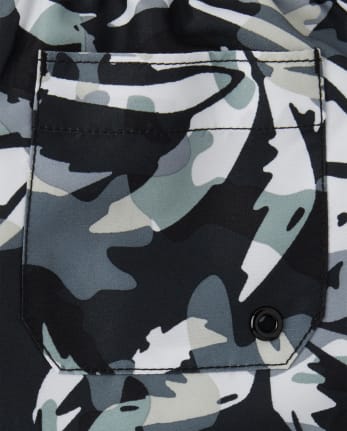 Boys Palm Tree Swim Trunks