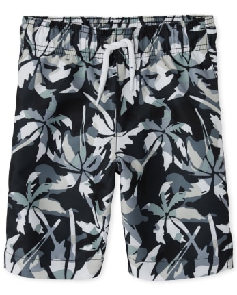 Boys Palm Tree Swim Trunks