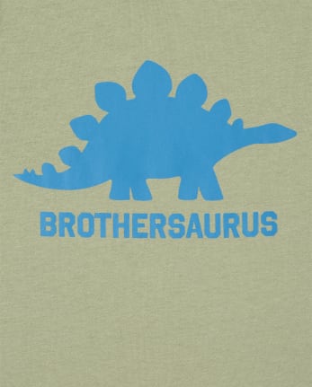 Camiseta con gráfico de dinosaurio familiar a juego para bebés y niños pequeños