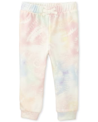 Baby And Toddler Girls Tie Dye French Terry Jogger Pants The