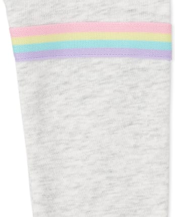 Baby And Toddler Girls Rainbow Striped French Terry Sweatshirt