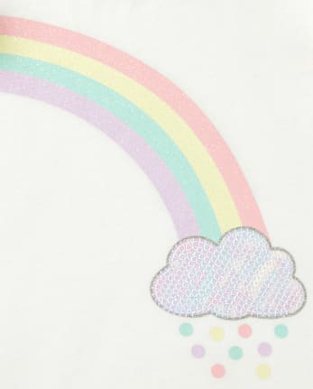 Baby And Toddler Girls Tassel Rainbow Top