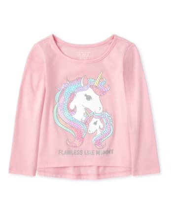 Top asimétrico con adornos para bebés y niñas pequeñas