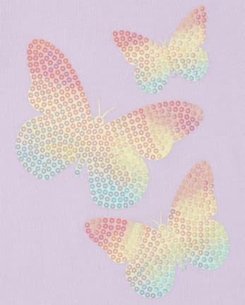 Top asimétrico con adornos para bebés y niñas pequeñas