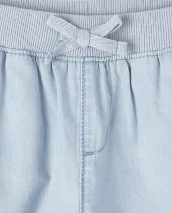 Pantalones de playa de mezclilla para bebés y niñas pequeñas