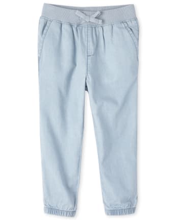 Pantalones de playa de mezclilla para bebés y niñas pequeñas