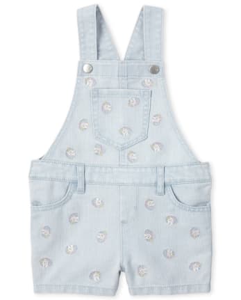 The Childrens Place girls Denim Shortalls