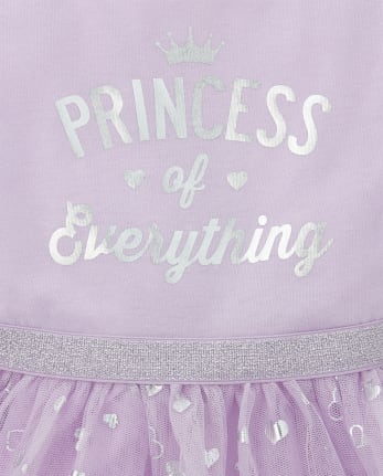 Vestido de tutú tejido a tejido con de princesa de todo, manga corta, para bebés y niñas pequeñas | Children's Place - LILAC HAZE
