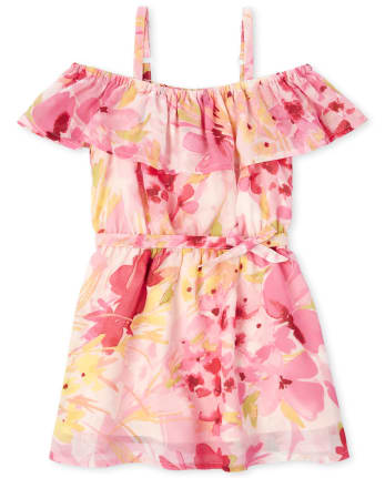 Baby And Toddler Girls Mommy And Me Floral Matching Off Shoulder Dress
