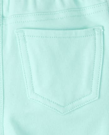 Jeggings sin cierres de rizo francés para bebés y niñas pequeñas