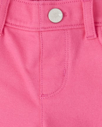 Jeggings sin cierres de rizo francés para bebés y niñas pequeñas
