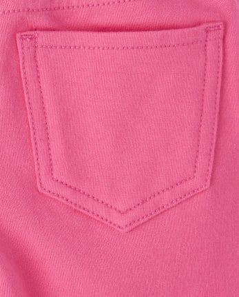 Jeggings sin cierres de rizo francés para bebés y niñas pequeñas