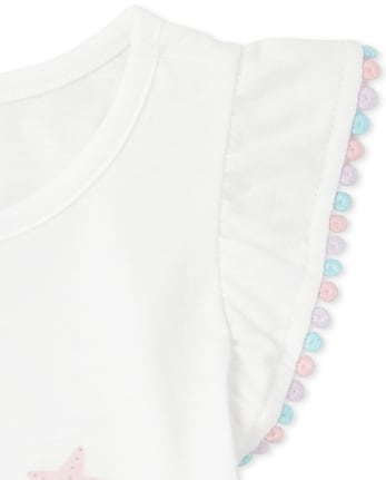 Baby And Toddler Girls Embellished Seahorse Top