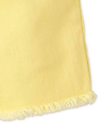 Short en jean à ourlet effiloché pour bébés et petites filles