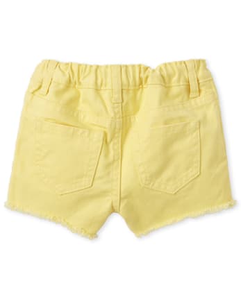 Short en jean à ourlet effiloché pour bébés et petites filles