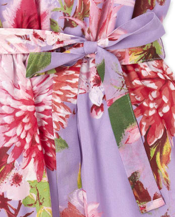 Girls Mommy And Me Floral Matching Halter Dress