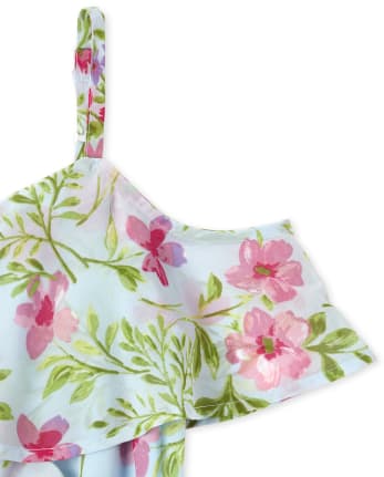 Womens Mommy And Me Floral Matching Cold Shoulder Dress