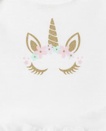 Baby Girls Glitter Unicorn Tutu Bodysuit