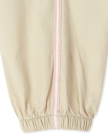 Girls Side Stripe Twill Pull On Beach Pants