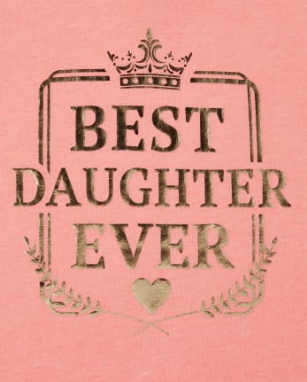 Camiseta con estampado de la mejor hija para niñas