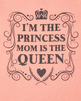 Baby And Toddler Girls Glitter Princess Graphic Tee