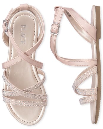 Girls Rhinestud Gladiator Sandals