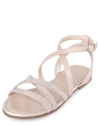 Girls Rhinestud Gladiator Sandals