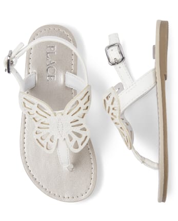 Girls butterfly sandals clearance