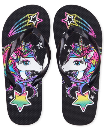 Unicorn flip flops children's place on sale