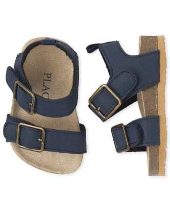 Saga character secondary Baby Boys Faux Leather Matching Sandals | The Children's Place - NAVY